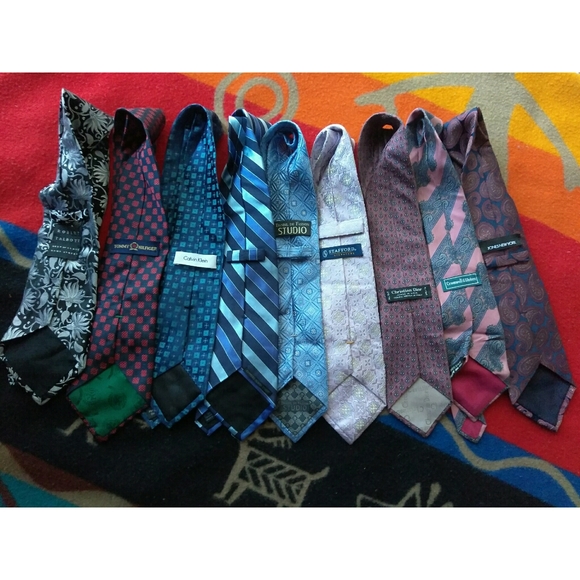 Bundle of 9 Silk Ties - Picture 1 of 8